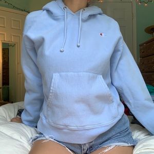 Baby blue champion hoodie
